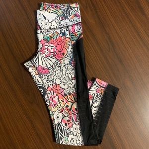 Reebok speedwick Colorful Skull leggings